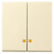 Клавиша 2-ая с подсветкой для выключателей и кнопок System 55 Gira крем глянцевый