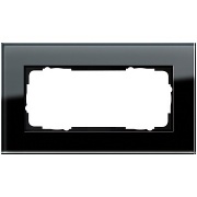 Рамка 2-я без перегородки Gira Esprit Чёрное стекло
