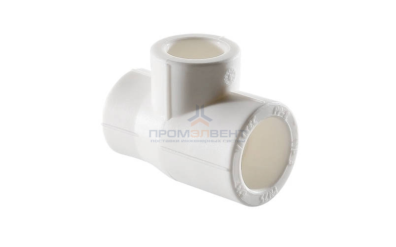 Тройник переходной VALTEC VTp.735 - 32 x 25 x 32 (для полипропиленовых труб под пайку, цвет белый)