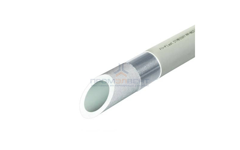 Труба полипропиленовая FV-Plast STABIOXY - 90 x 10,1 (PP-RCT/Al/P-RCT, PN10, штанга 4м, цвет серый)