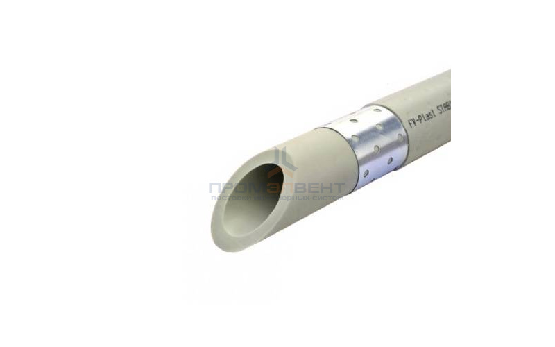 Труба полипропиленовая армированная алюминием FV-Plast STABI - 110×16,2 (PN20, штанга 4м, цв.серый)