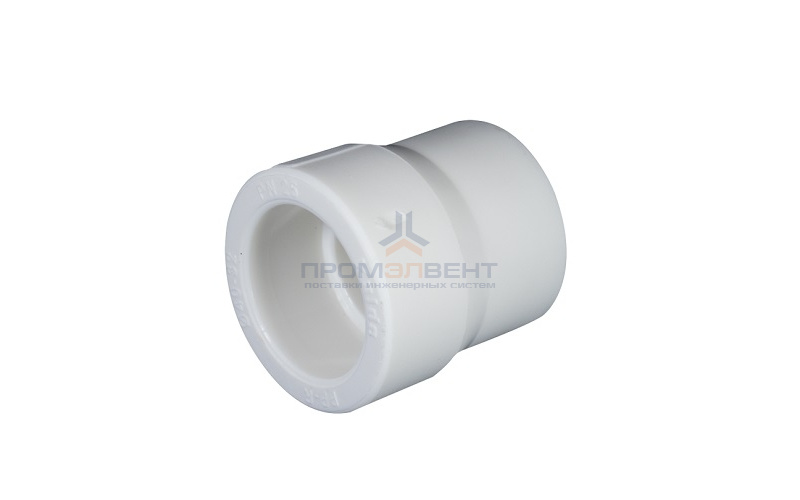 Муфта редукционная KALDE - 50 x 25 (для полипропиленовых труб под пайку, цвет белый)