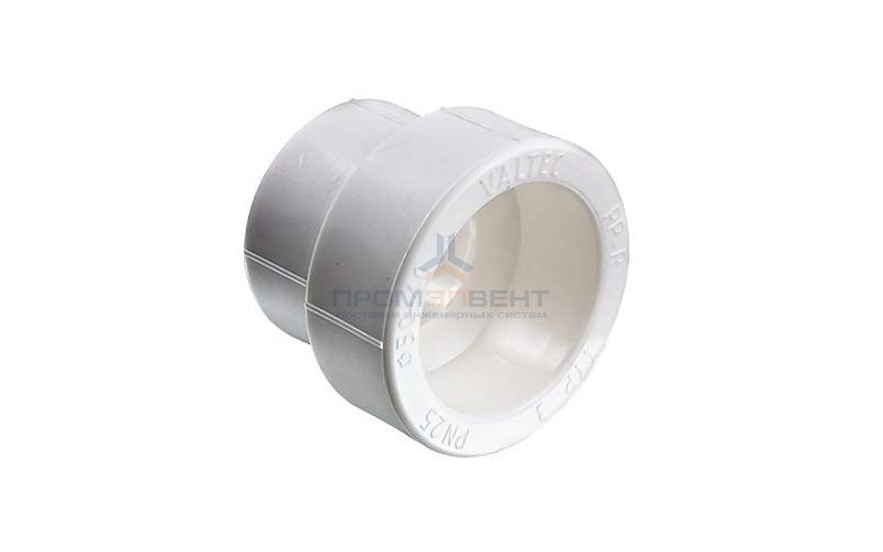 Муфта редукционная VALTEC VTp.705 - 63 x 25 (для полипропиленовых труб под пайку, цвет белый)