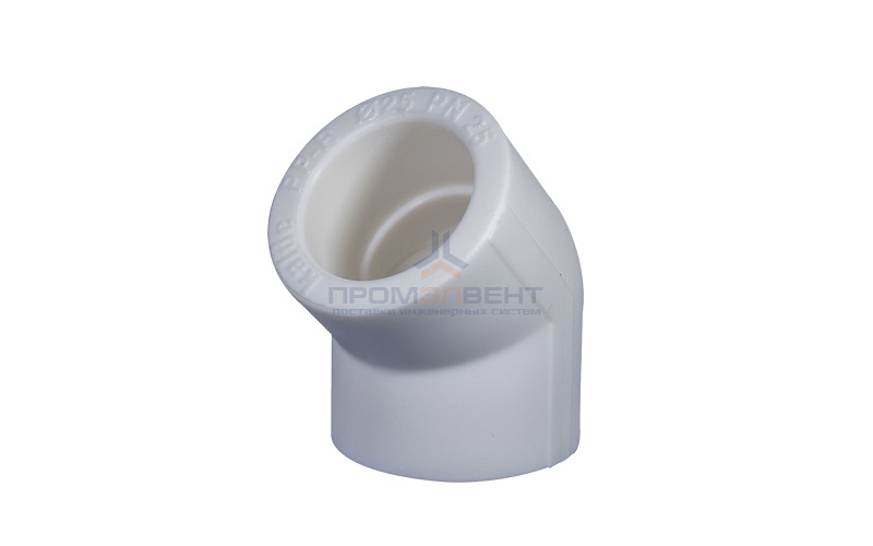Отвод 45° KALDE - 32 (для полипропиленовых труб под пайку, цвет белый)