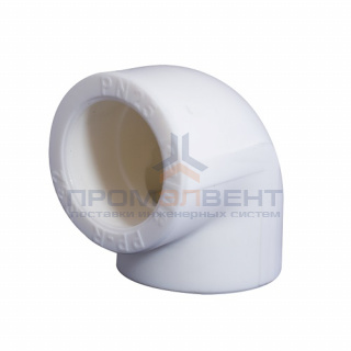 Отвод 90° KALDE - 50 (для полипропиленовых труб под пайку, цвет белый)