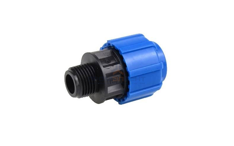 Переход на наружную резьбу Политэк - 50 x 1