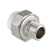 Переход на наружную резьбу разъемный VALTEC VTp.761 - 32 x 1" (для полипропиленовых труб, белый)