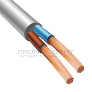 Провод ПВСнг(А)-LS 2х1,0 белый малодымный ГОСТ 7399 (БРЭКС)